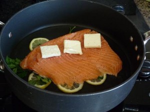 Roasted Salmon with Lemon Slices