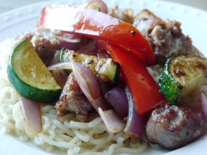 Grilled vegetables with Pasta