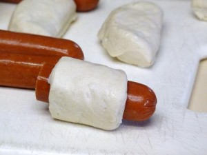 mini pigs in a blanket