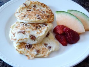 Pecan Sour Cream Buttermilk pancakes