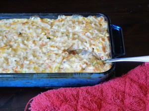 3 cheese veggie and pasta casserole