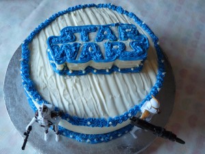 White 2-layer Birthday Cake