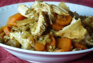 Moroccan Chicken and Lentils